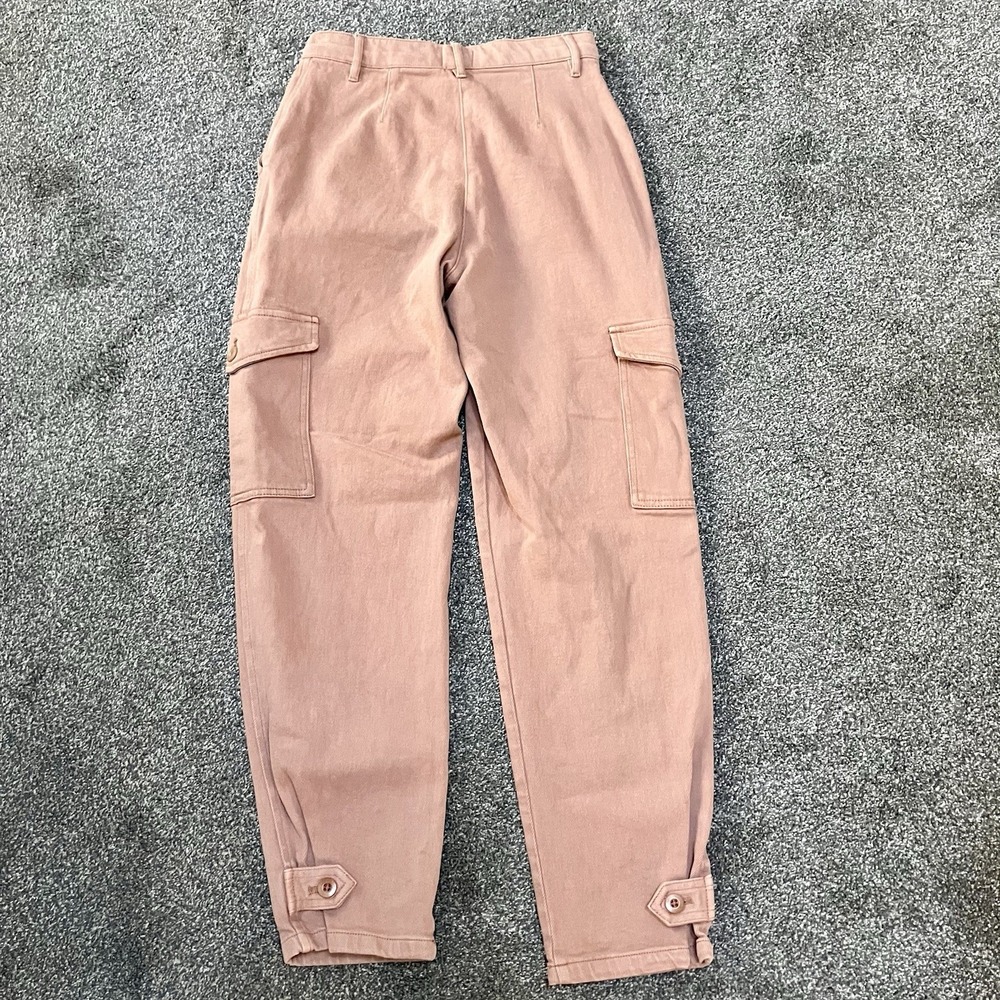 Aritzia Wilfred Free Sz 4 Pants Women's Beige/Pink‎ Cargo Twill Straight Leg - Picture 5 of 11